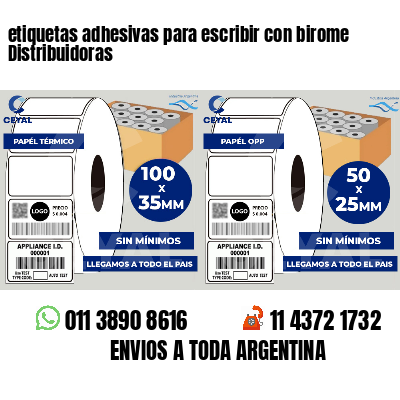 etiquetas adhesivas para escribir con birome Distribuidoras