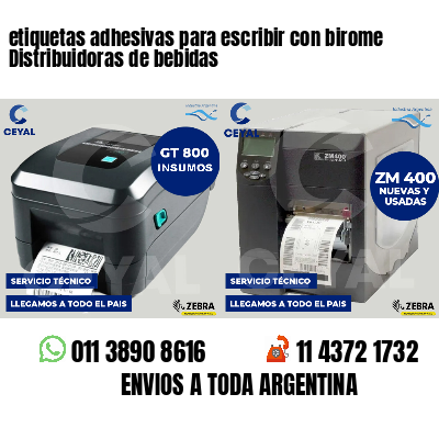 etiquetas adhesivas para escribir con birome Distribuidoras de bebidas