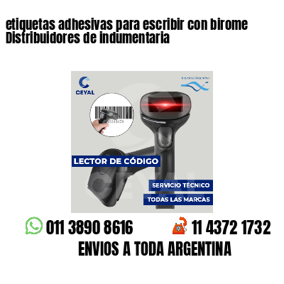 etiquetas adhesivas para escribir con birome Distribuidores de indumentaria