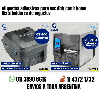 etiquetas adhesivas para escribir con birome Distribuidores de juguetes