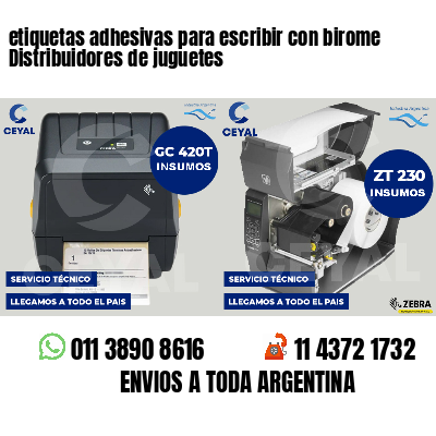 etiquetas adhesivas para escribir con birome Distribuidores de juguetes
