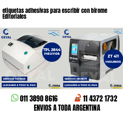 etiquetas adhesivas para escribir con birome Editoriales