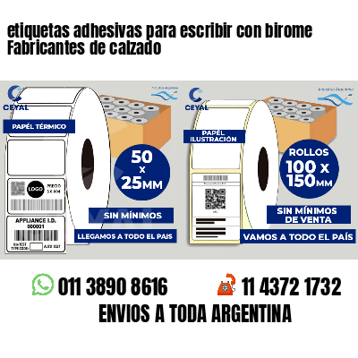 etiquetas adhesivas para escribir con birome Fabricantes de calzado