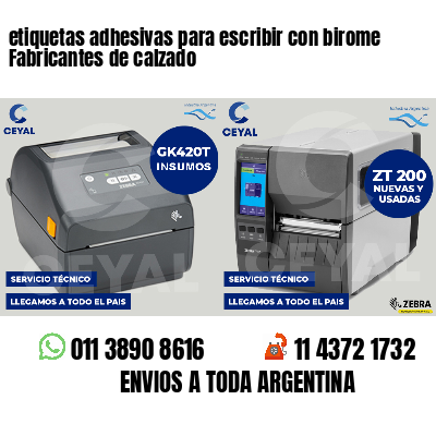 etiquetas adhesivas para escribir con birome Fabricantes de calzado