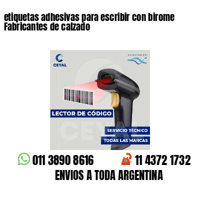etiquetas adhesivas para escribir con birome Fabricantes de calzado