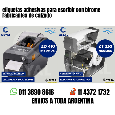 etiquetas adhesivas para escribir con birome Fabricantes de calzado