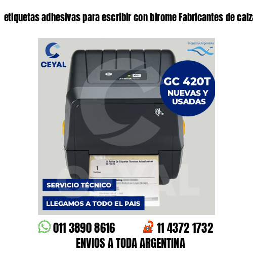 etiquetas adhesivas para escribir con birome Fabricantes de calzado