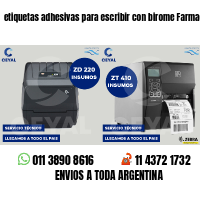 etiquetas adhesivas para escribir con birome Farmacias