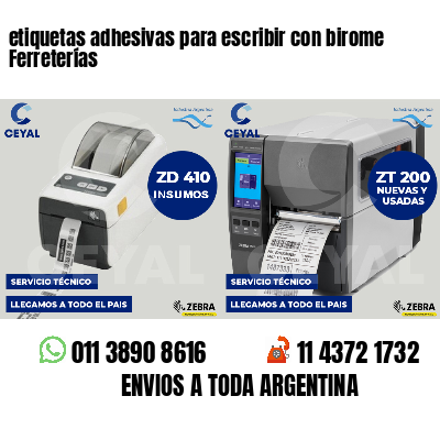 etiquetas adhesivas para escribir con birome Ferreterías