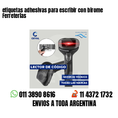 etiquetas adhesivas para escribir con birome Ferreterías