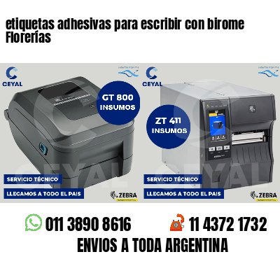 etiquetas adhesivas para escribir con birome Florerías