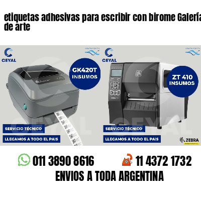 etiquetas adhesivas para escribir con birome Galerías de arte