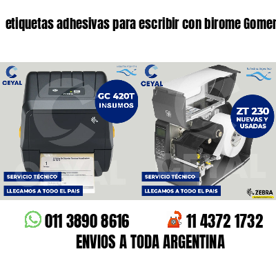 etiquetas adhesivas para escribir con birome Gomerías