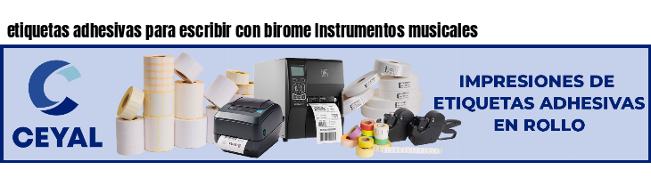 etiquetas adhesivas para escribir con birome Instrumentos musicales