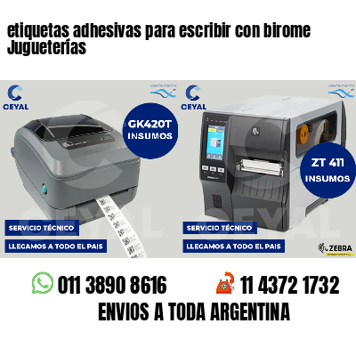 etiquetas adhesivas para escribir con birome Jugueterías