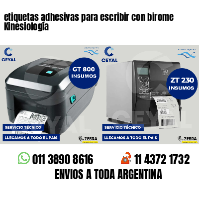 etiquetas adhesivas para escribir con birome Kinesiología