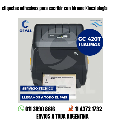 etiquetas adhesivas para escribir con birome Kinesiología