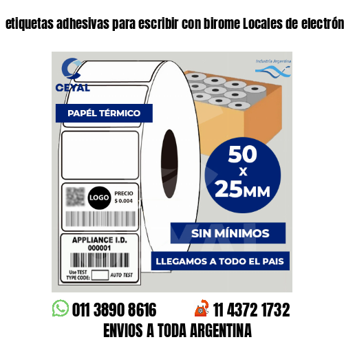 etiquetas adhesivas para escribir con birome Locales de electrónica