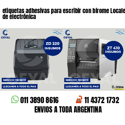 etiquetas adhesivas para escribir con birome Locales de electrónica