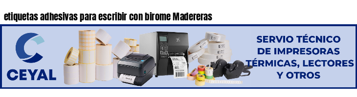 etiquetas adhesivas para escribir con birome Madereras
