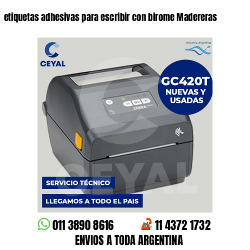 etiquetas adhesivas para escribir con birome Madereras