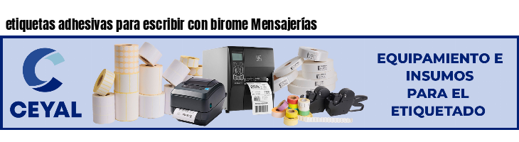 etiquetas adhesivas para escribir con birome Mensajerías