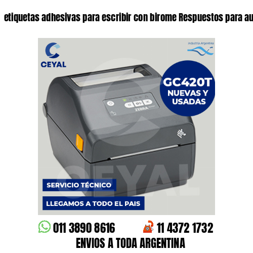 etiquetas adhesivas para escribir con birome Respuestos para automotores