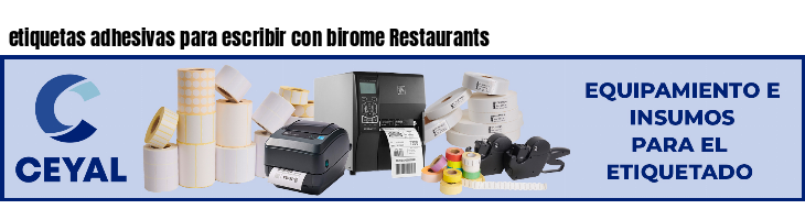 etiquetas adhesivas para escribir con birome Restaurants