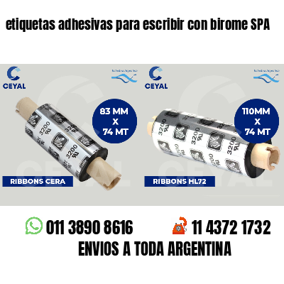etiquetas adhesivas para escribir con birome SPA