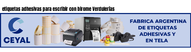 etiquetas adhesivas para escribir con birome Verdulerías