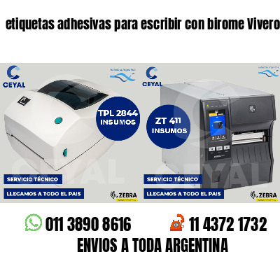 etiquetas adhesivas para escribir con birome Viveros