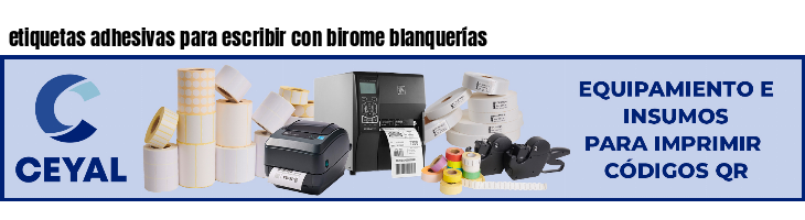 etiquetas adhesivas para escribir con birome blanquerías