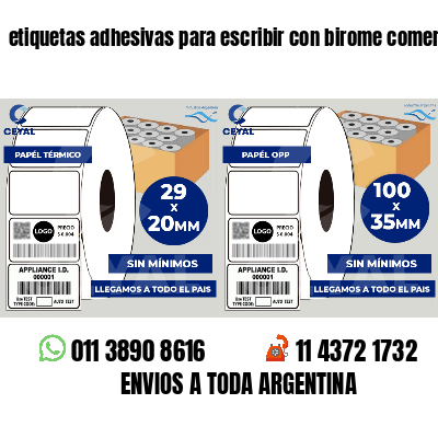 etiquetas adhesivas para escribir con birome comercios