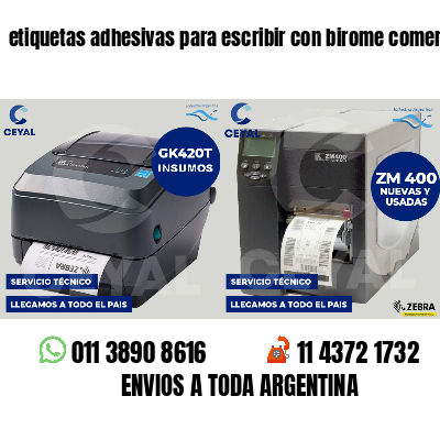 etiquetas adhesivas para escribir con birome comercios