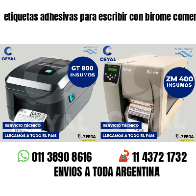 etiquetas adhesivas para escribir con birome comercios