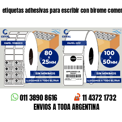 etiquetas adhesivas para escribir con birome comercios