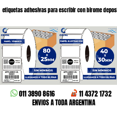etiquetas adhesivas para escribir con birome depositos