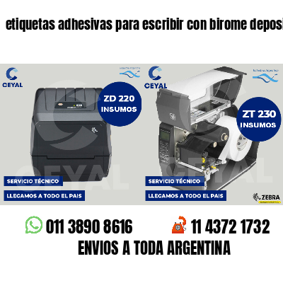 etiquetas adhesivas para escribir con birome depositos