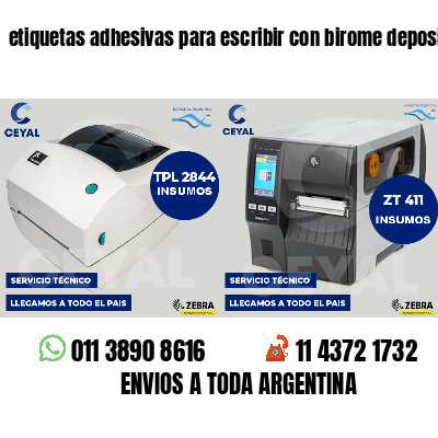 etiquetas adhesivas para escribir con birome depositos