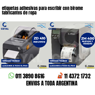 etiquetas adhesivas para escribir con birome fabricantes de ropa