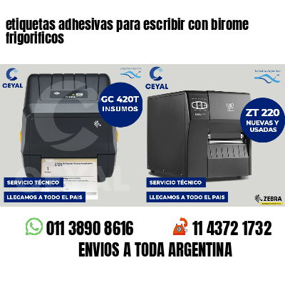 etiquetas adhesivas para escribir con birome frigorificos
