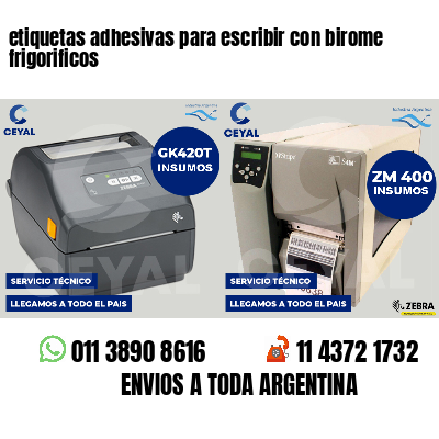 etiquetas adhesivas para escribir con birome frigorificos