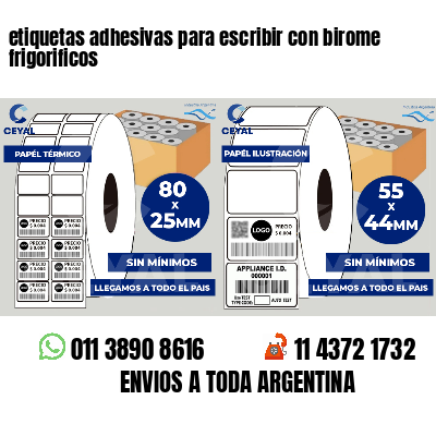 etiquetas adhesivas para escribir con birome frigorificos