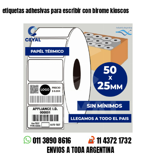 etiquetas adhesivas para escribir con birome kioscos