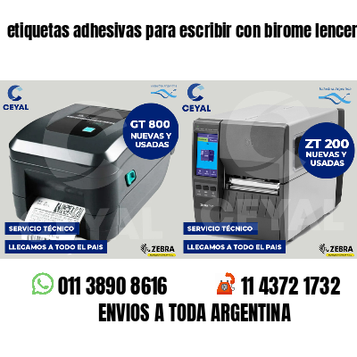 etiquetas adhesivas para escribir con birome lenceria