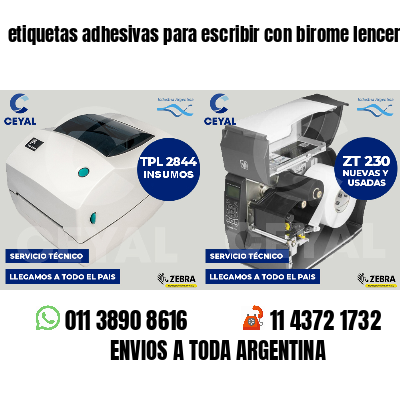etiquetas adhesivas para escribir con birome lenceria
