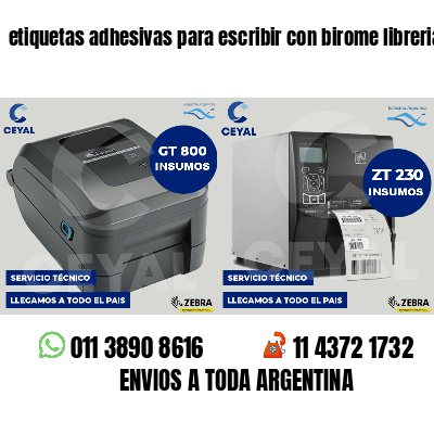 etiquetas adhesivas para escribir con birome librerias