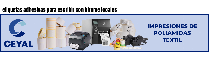 etiquetas adhesivas para escribir con birome locales