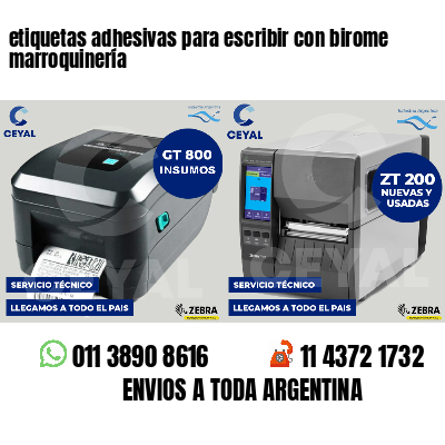 etiquetas adhesivas para escribir con birome marroquinería