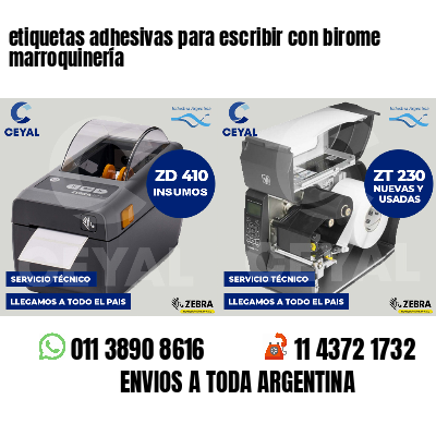 etiquetas adhesivas para escribir con birome marroquinería